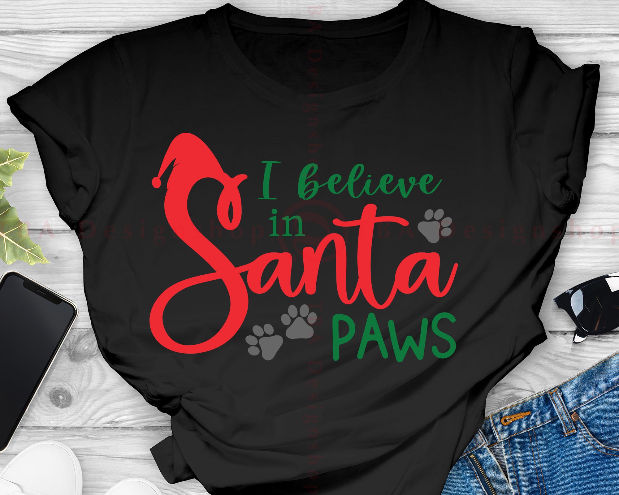 I believe in Santa Paws Svg Christmas Svg Paw Christmas Svg Etsy