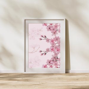 Cherry blossom wall art printable Japanese Sakura wall art decor printable