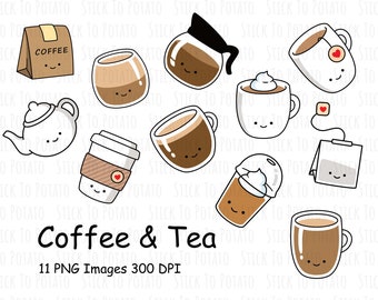 Coffee Clipart Etsy