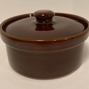 1970's T.G. Green Ltd. "Keystone Ware" Brown Glaze Lidded Pottery Pot