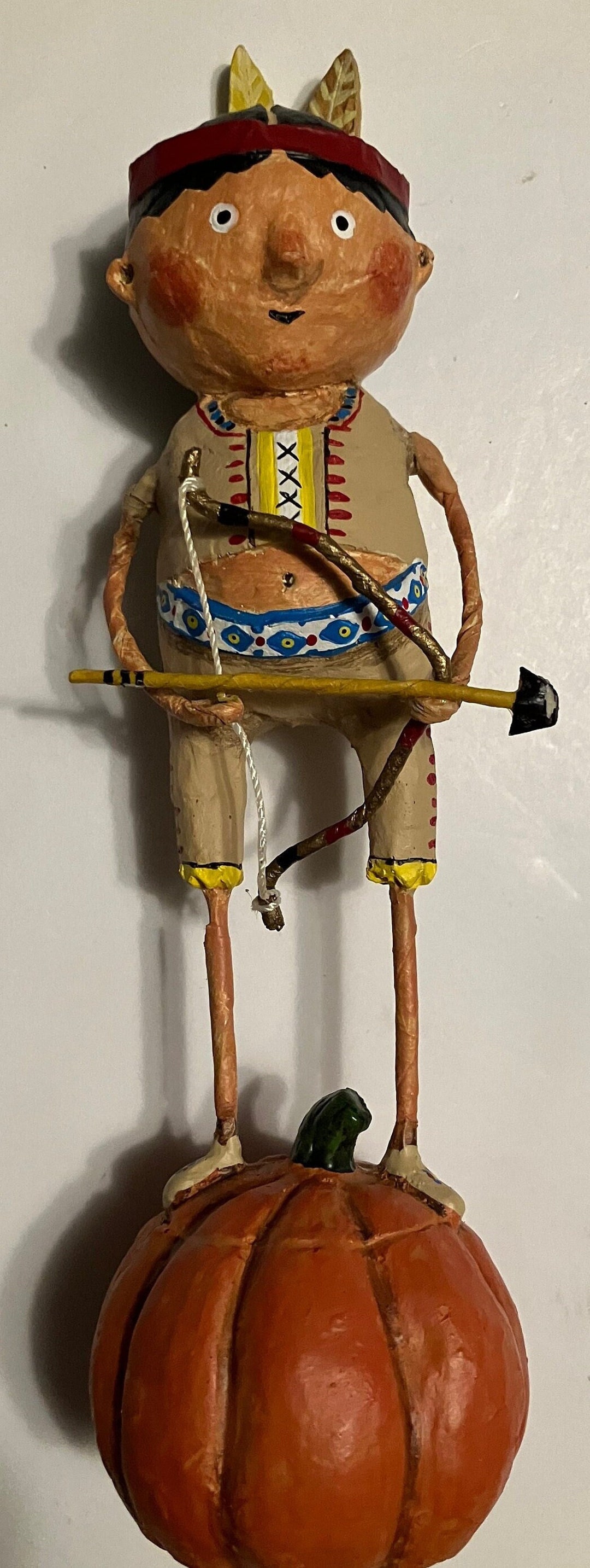 Lori C. Mitchell Rare Indian Guide Standing on Pumpkin 7 - Etsy