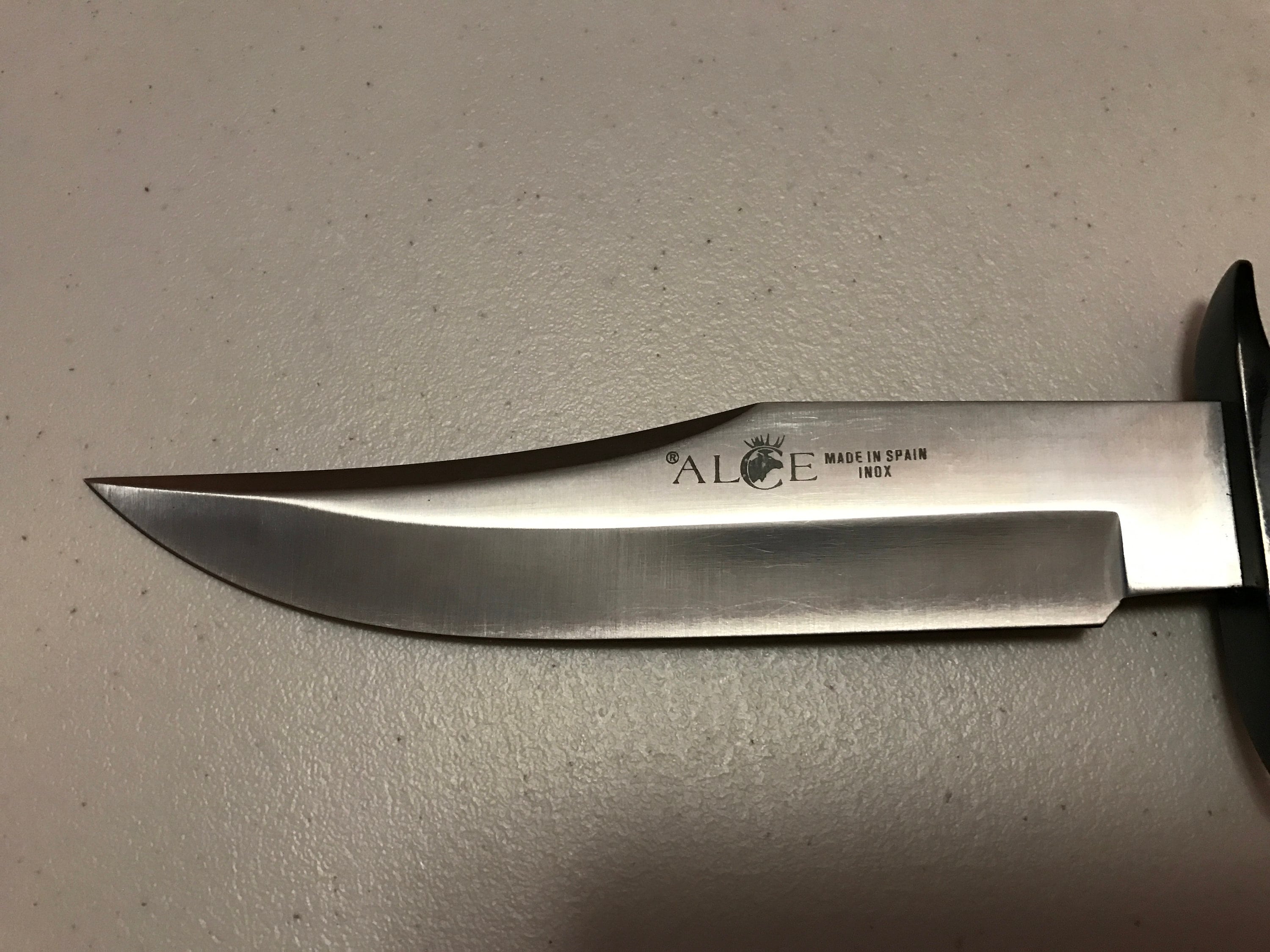 Vintage 1990's Alce Muela Inox Large Fixed Blade Knife Made in Spain With  7\, image size:3000x2250