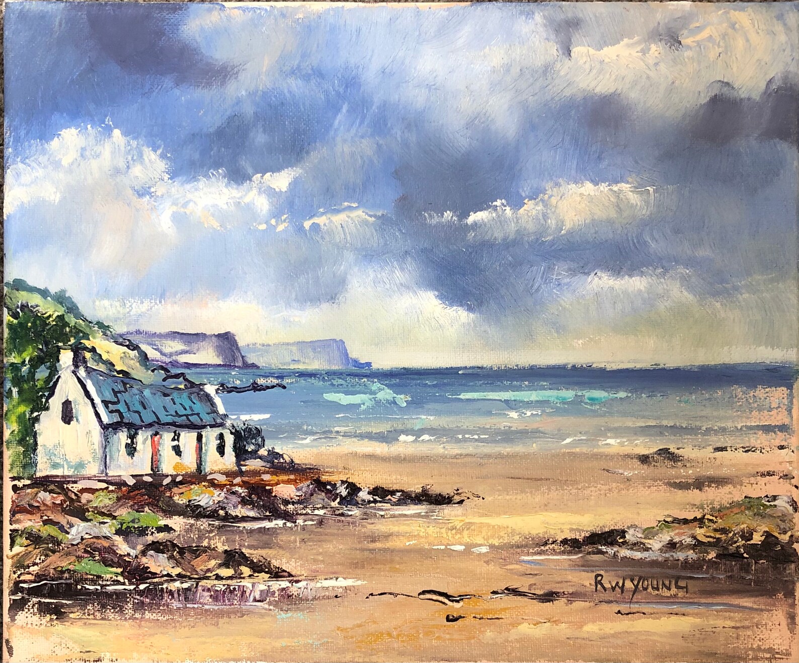 North coast Northern Ireland oil painting on canvas by R W Etsy