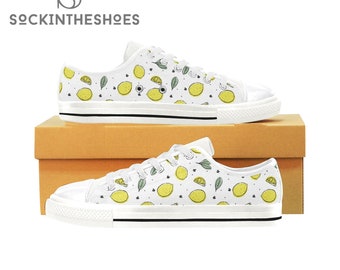 lemon converse low tops