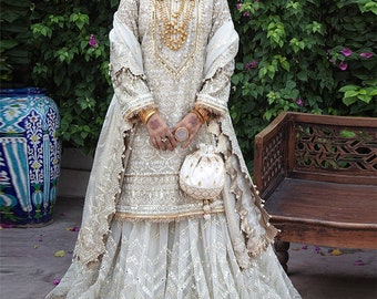 white simple dress for nikah