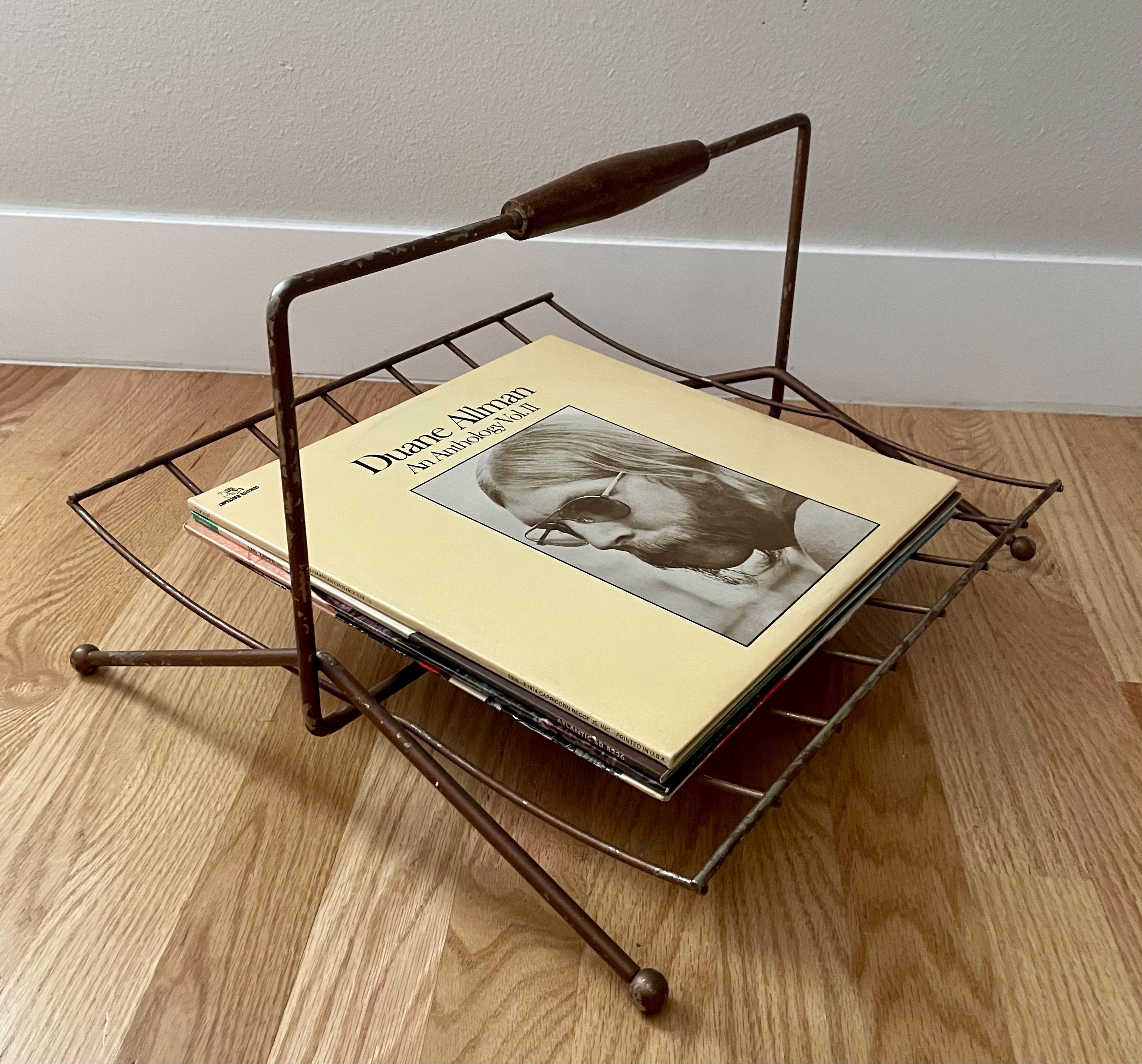Vintage Magazine Rack With Handle - Etsy