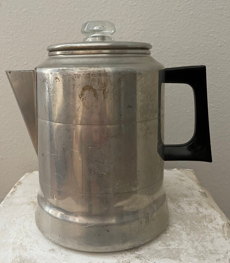 MCM Vintage Worthmore Aluminum Percolator /MCM Small Stovetop Etsy