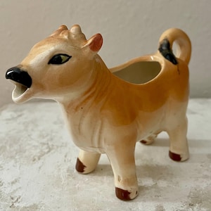 Vintage Ceramic Cow Creamer / Pours From Mouth / Udders / Made in Japan