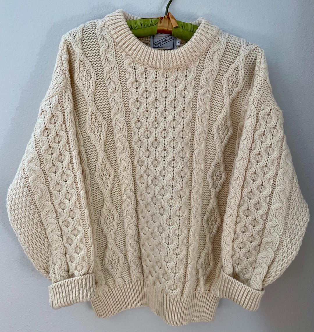 Vintage Kerry Woolen Mills Killarney 100% Pure New Wool Cardigan / Size ...