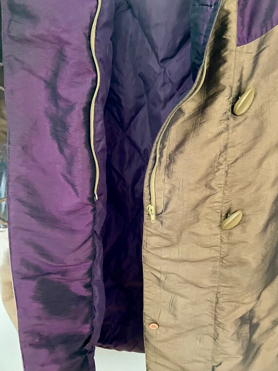 Vintage Floral Patchwork Down Puffer Coat: Irides… - image 8