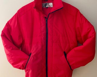 Vintage Weather Watcher Red Puffer Coat / Retro Quilted Ski Jacket / Cold Weather Clothing / Snow Gear