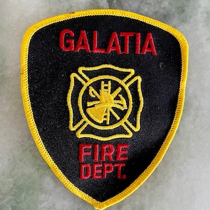 Vintage Galatia Fire Department Patch / Embroidered Patch / Badge