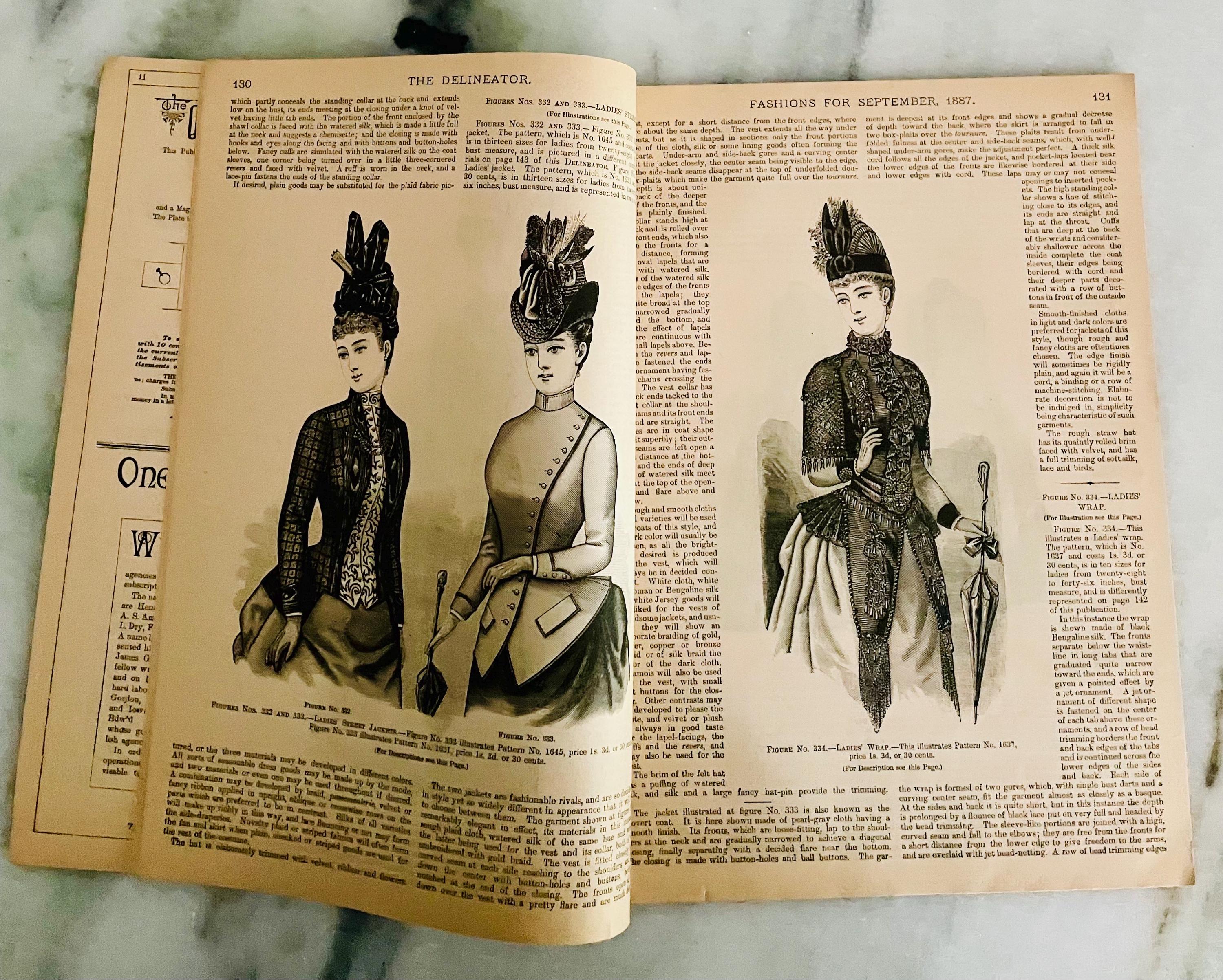 1887 the Delineator Magazine: Antique Fashion Publication - Etsy