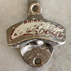 Vintage Coca Cola Drink Opener / Wall Mounted / Retro Stationary Bottle Opener / The STARR X