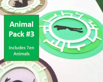 Wild Kratts Inspired Animal Adventure Discs [Animal Pack #3], SVG, Cricut Paper Cutter, Paper Cut Files