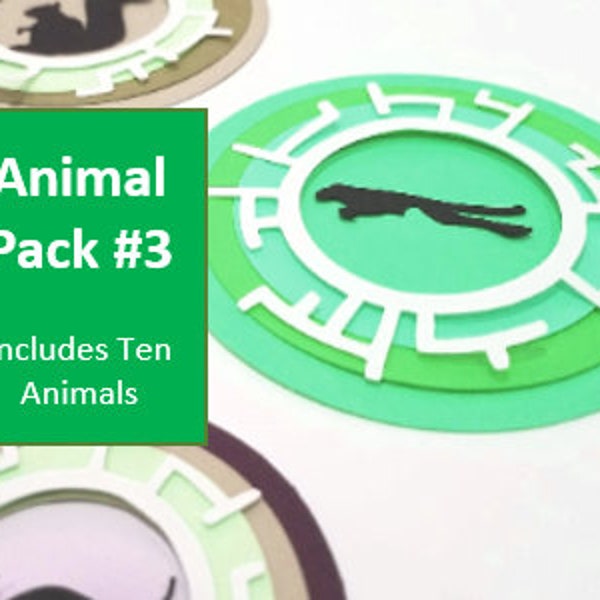 Wild Kratts Inspired Animal Adventure Discs [Animal Pack #3], SVG, Cricut Paper Cutter, Paper Cut Files