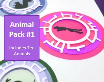 Wild Kratts Inspired Animal Adventure Discs [Animal Pack #1], SVG, Cricut Paper Cutter, Paper Cut Files