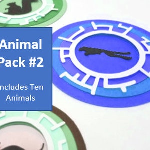 Wild Kratts Inspired Animal Adventure Discs [Animal Pack #2], SVG, Cortador de papel Cricut, Archivos de corte de papel