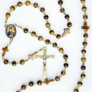 Tiger&#39;s Eye Rosary for male or female