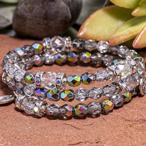 Full Rosary Wrap (7 color choices, Memory Wire Bracelet)