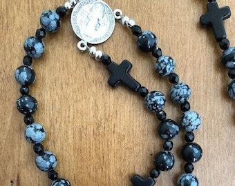 Snowflake Obsidian Rosary (Custom)