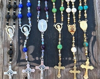 Car Rosaries Various Colors (Customizable, Volume Discount, Car Rosary Beads, Rearview Mirror Accessory)