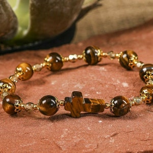 Tigerauge Handmade Custom Rosenkranz Armband