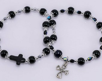 Obsidian Handmade Custom Rosary Bracelet