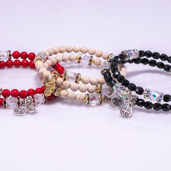 Full Rosary Wrap (7 color choices, Memory Wire)