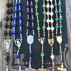 Car Rosaries Various Colors (Customizable, Volume Discount, Car Rosary Beads, Rearview Mirror Accessory)
