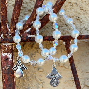Baby or Toddler Baptism Rosary Bracelet (Two sizes; 0-2, 2-4 years old)