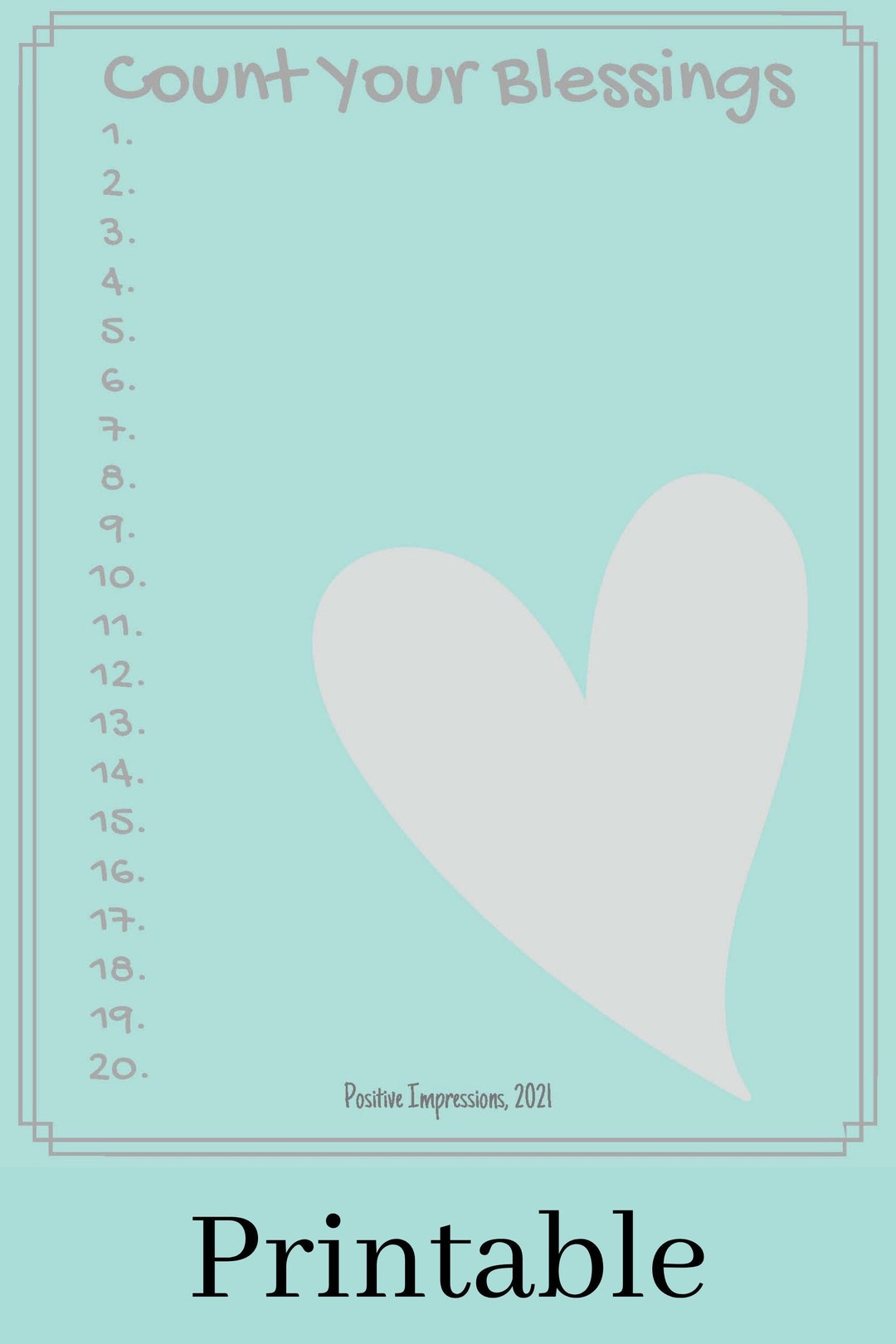 Count Your Blessings Printable - Etsy
