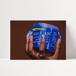 Black Girl Magic Blue Nails Aesthetic Bold Wall Hanging Art | Gift for hair stylist | Unique Gift Idea | Edgy Decor | Black Artists