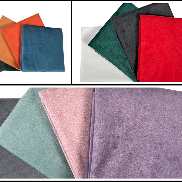 The Craft Cotton Co-Velluto Fat Quarter Tessuto Bundle 100% Poliestere Confezione da 4 45 cm x 55 cm Ideale per cucito, patchwork, creazione di tessuti fai da te