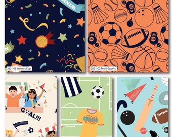 The Craft Cotton Co -Team Player Sports Cotton Fabric by Metre/Half Metre/Fat Quarter Sports Football Material Fabric Kids Cotton Fabric