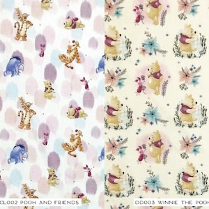 Disney Fabric Winnie The Pooh & Friends Cartoon Children&#39;s Fabric Digital Printed 100% Cotton Craft Fabric Material Quilting, Nursery Fabric