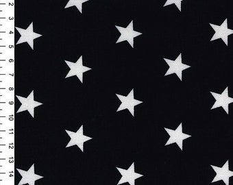 Rose & Hubble Fabrics Star Print Fabric 100% Cotton Poplin Fabric for Children's Dressmaking, Sewing, Patchwork
