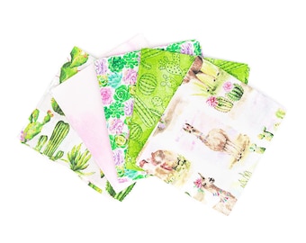 Paleta de tecidos – Ao longo dos Andes Pacote Fat Quarter 5 peças (18'' x 21'') Artesanato 100% algodão, acolchoado para berçário infantil, patchwork, costura