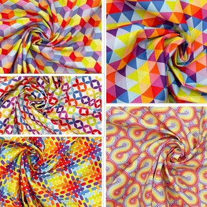 Crafty By Chatham Glyn Rainbow Crafty Cottons Digital Printed 100% Cotton