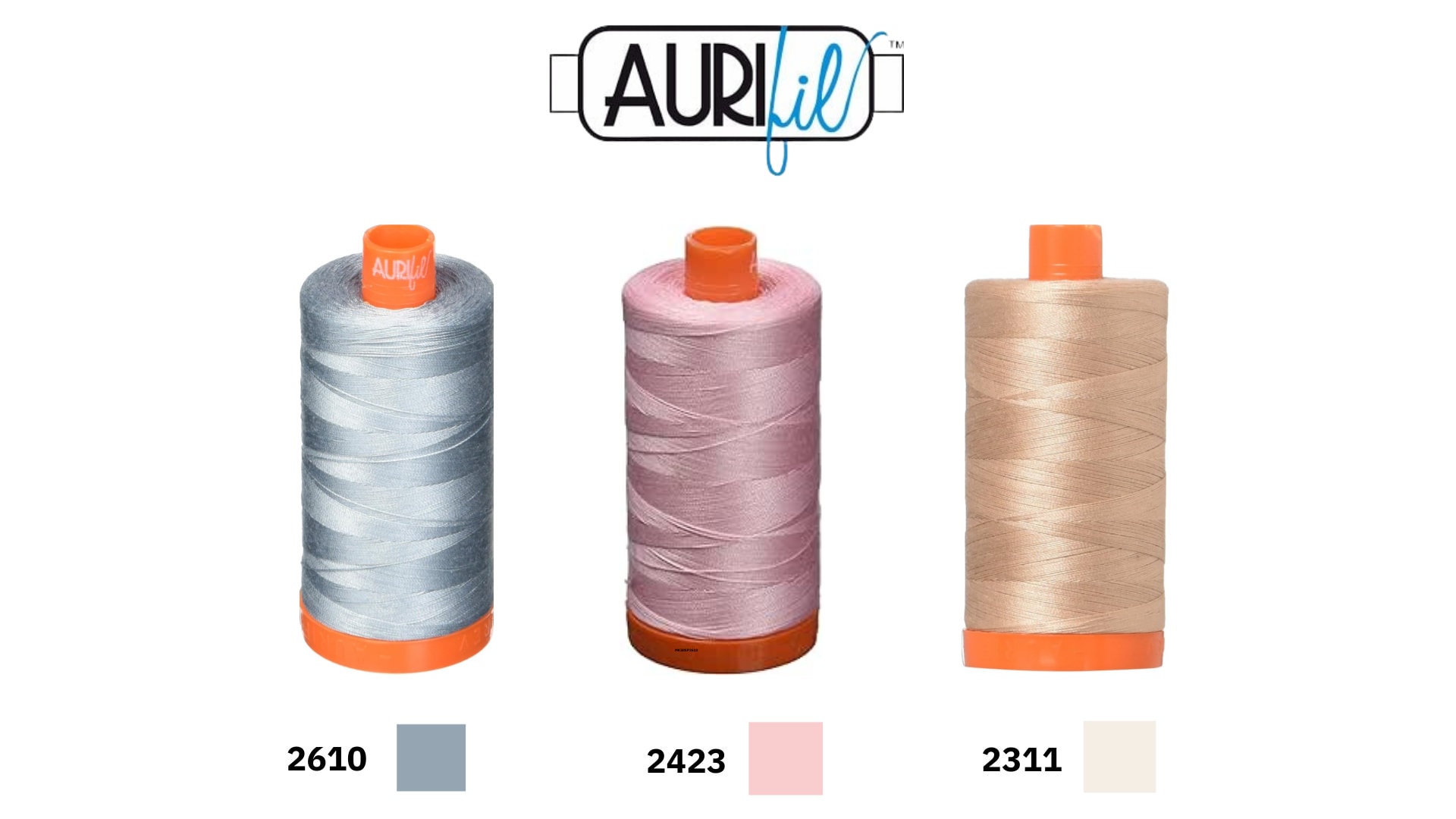 Aurifil Lot De 6 Grandes Bobines De Fil De Coton Mako 50 WT - 6 X 1400 M - Idéal Pour Machine à Broder, Matelasser Et Coudre (chocolat