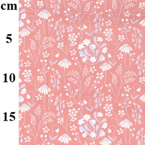 Rose & Hubble Floral Printed Fabric 100% Cotton 112cm Wide Cotton Poplin Print For Crafting, Quilting, Sewing, Home Décor