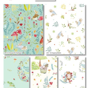 Tessuto Beatrix Potter Once Upon a Time Peter Rabbit al metro/mezzo metro/quarto lungo/quarto grasso Tessuto 100% cotone per trapuntatura, cucito (2931)