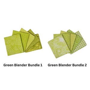 Craft Cotton Co. 100% Cotton  Green Blender Cotton Fat Quarters 45x55cm Wide Digital Bundle for Crafting, Sewing, Quilting, Home Decor