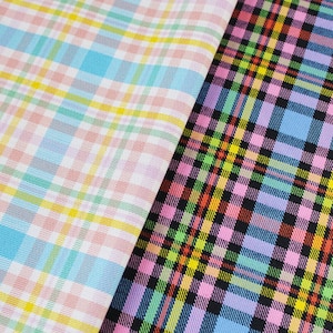 Tecidos Artesanais Poliviscose Tartan Arco-Íris