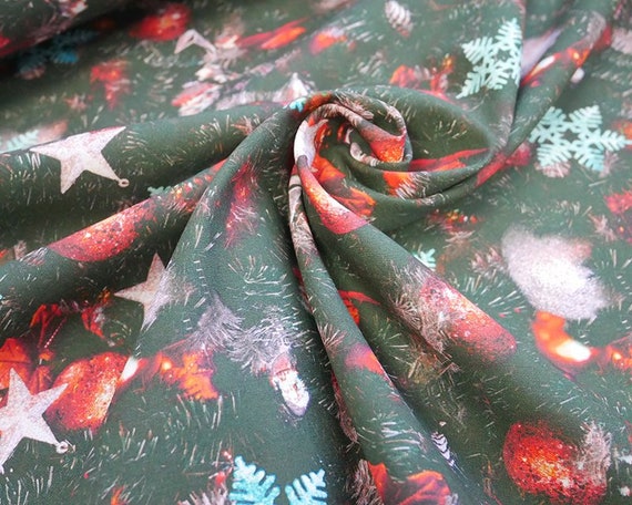 christmas dress making fabric The Craft Cotton Co - Bethany Salt Jolly Robin Christmas Cotton Fabric for Christmas Quilting, Crafts, Dressmaking, Sewing 110cmwide
