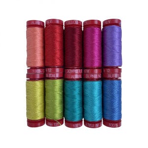 Mini Foundations By Aurifil 12Wt 100% Cotton Thread Ideal for Sewing, Quilting, Patchwork, Crafting