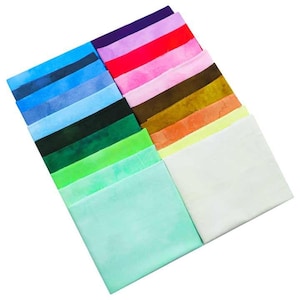 CraftsFabrics Marmor bedruckte Fat Quarters Bündel mit 20 Stoffen.100% Baumwolle