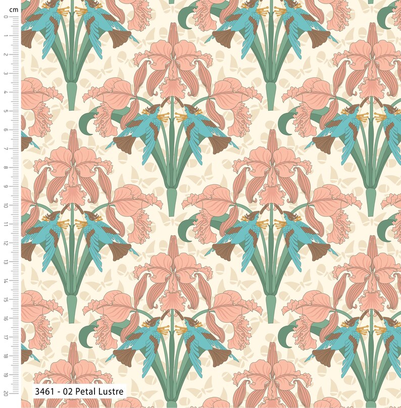 Victoria Louise Art Nouveau Organic Prints 100 Cotton Craft Fabric