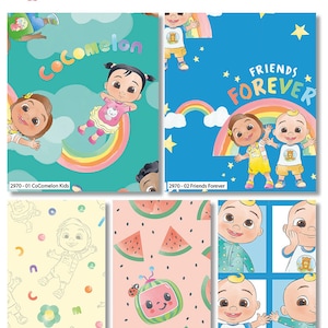 Friends Forever CoComelon Fabric by Metre/Half Metre/ Fat Quarter 100% Cotton Childrens Quilting Fabric (2970)