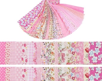 CraftsFabrics 40pcs Floral Printed 100% Cotton Patchwork Jelly Roll 2.55 X 39.4 Inch Quilting Fabric Strips for Sewing Craft DIY